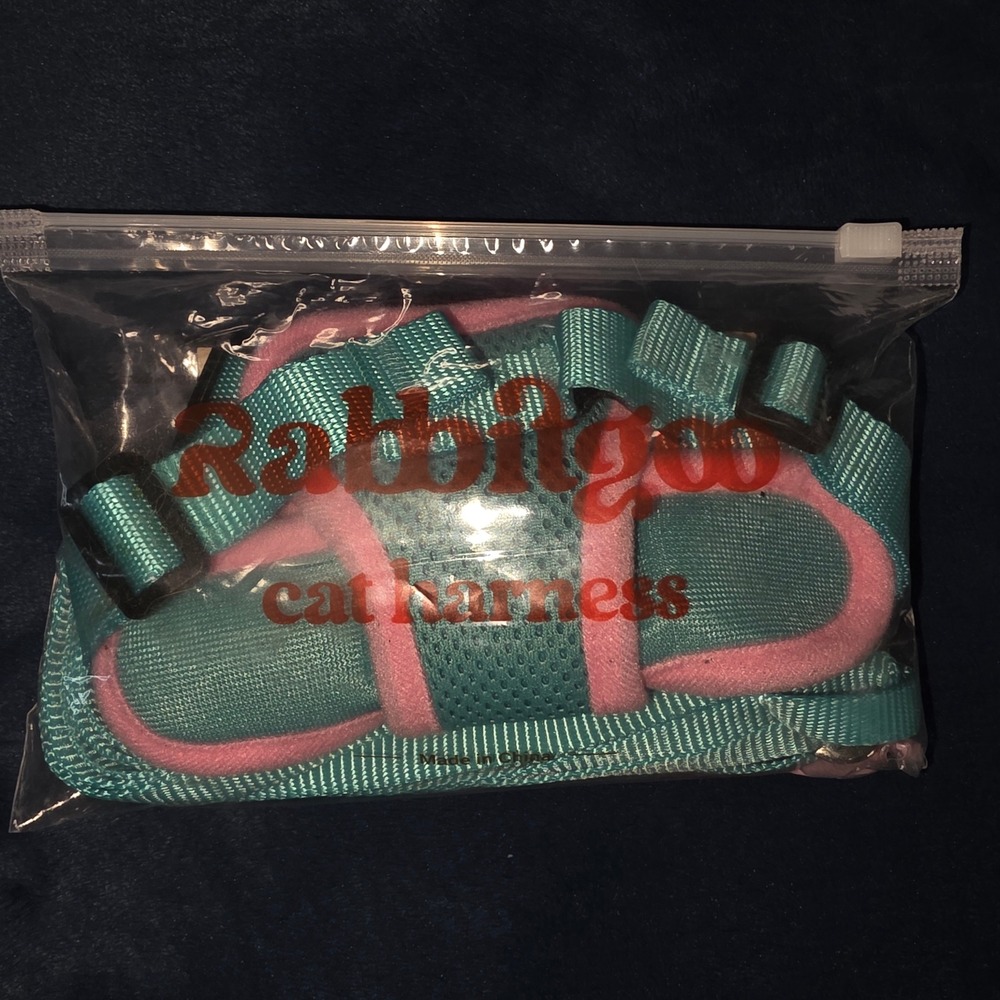 Rabbitgoo Cat Harness and Leash Set Green Pink XS Escape Proof Mesh Vest
